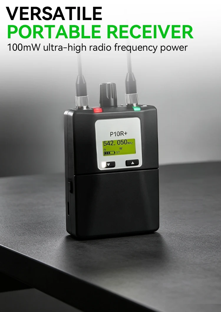 Paulkitson PSM1000 Kabelloses In-Ear-Monitor-System P10T Sender P10R Empfänger 542-578MHz Stereo-Monitoring für Bühne und Studio – Detail 9
