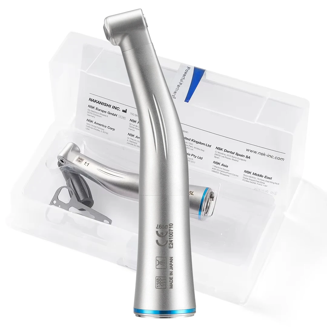 X25L Dental Contra Angle Handpiece 1:1 Direct Drive Low Speed Fiber Optic Handpiece E-Type Electric Micromotor