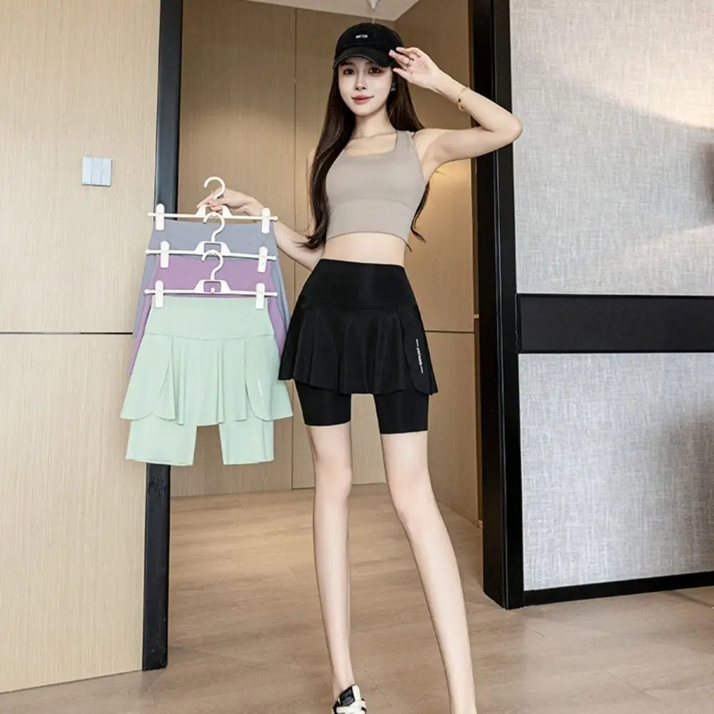

Side Pocket Fitness Shorts Legging High Waist with Pocket Elastic Leggings Thickened Solid Sports Yoga Pants Outdoor