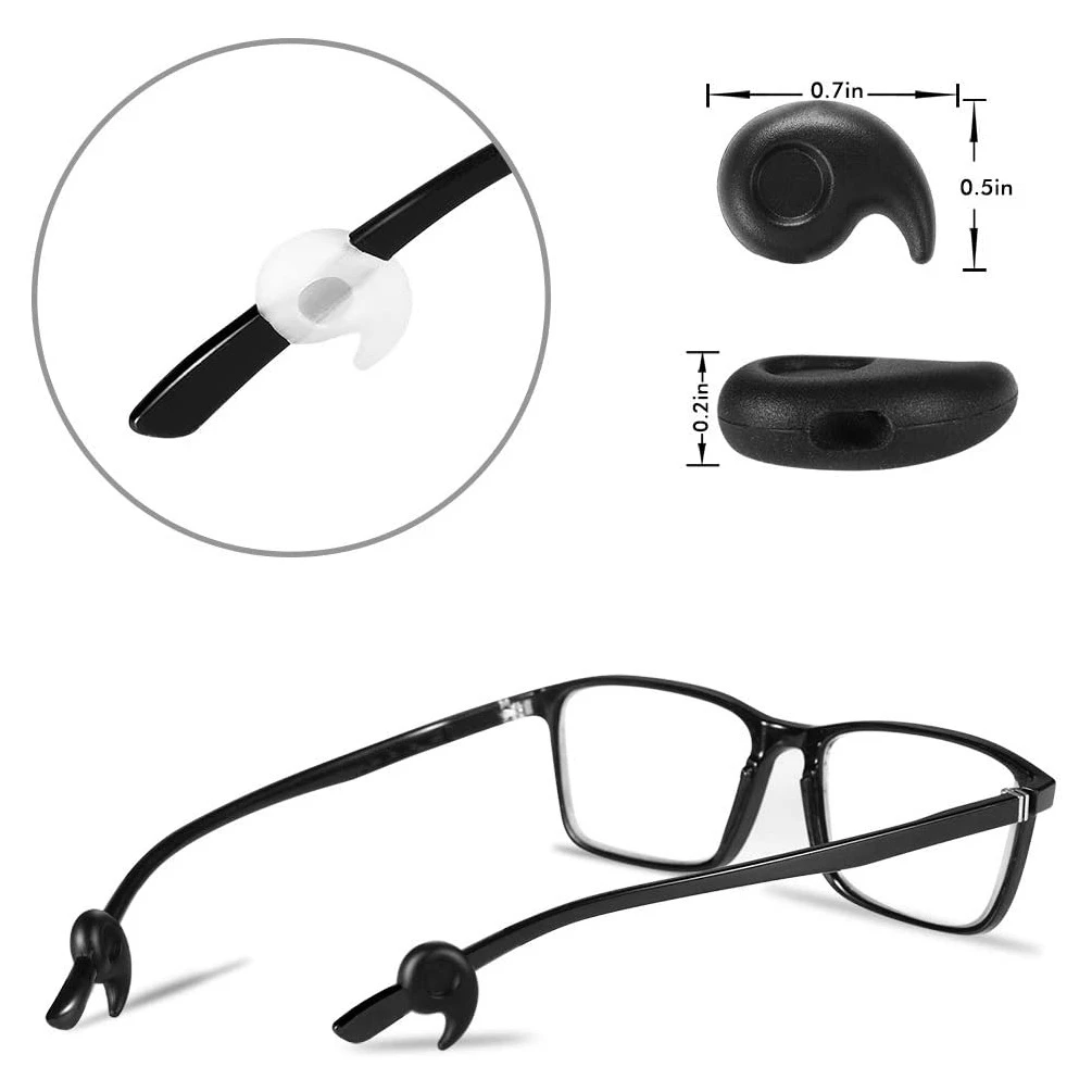 16 Pairs Eyeglasses Retainers Anti-Slip Eyeglass Holder Comfort Ear Grip Hooks Protectors for Spectacle Sunglasses