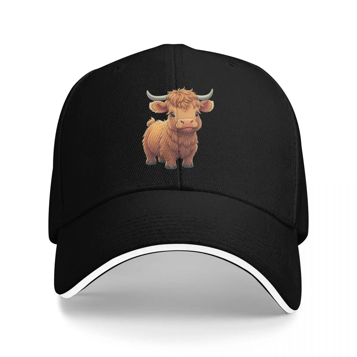 

Baby Scottish Highland cow Baseball Cap Brand Man cap hiking hat Rugby Hats Woman Men's