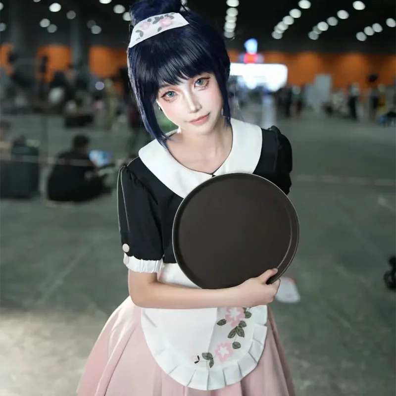 أزياء دونكين تشنغ التأثيرية معجزة S6 مارينيت كلاومي فتاة شعر مستعار فستان الخادمة بدلة النساء حفلة الهالوين أنيمي الحدث لعب الأدوار