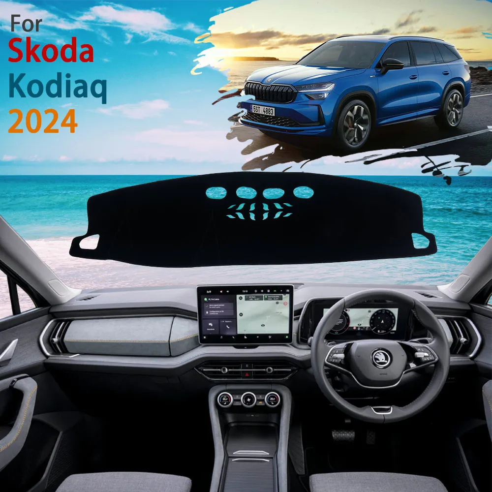 

Car Dashboard Cover for Skoda Kodiaq 2024 Dash Board Sun Shade Mat Cushions Car Interior Parts Accessories Non-slip Anti-UV Pad