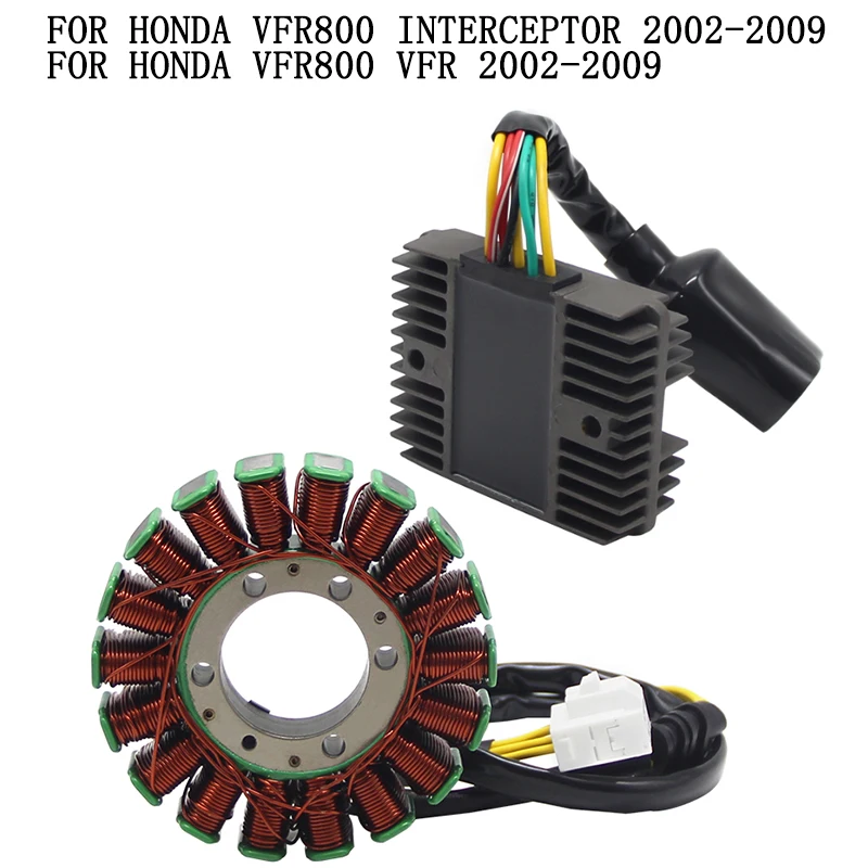 

Motorcycle Stator Coil + Voltage Regulator Rectifier For Honda VFR800 VFR Interceptor 31120-MCW-D03 31120-MCW-D01 31600-MCW-D01