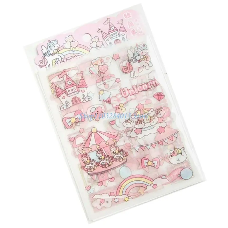 

R6FF Glittering Matte Finish Journal Sticker Waterproof PET Sticker For Scrapbooking