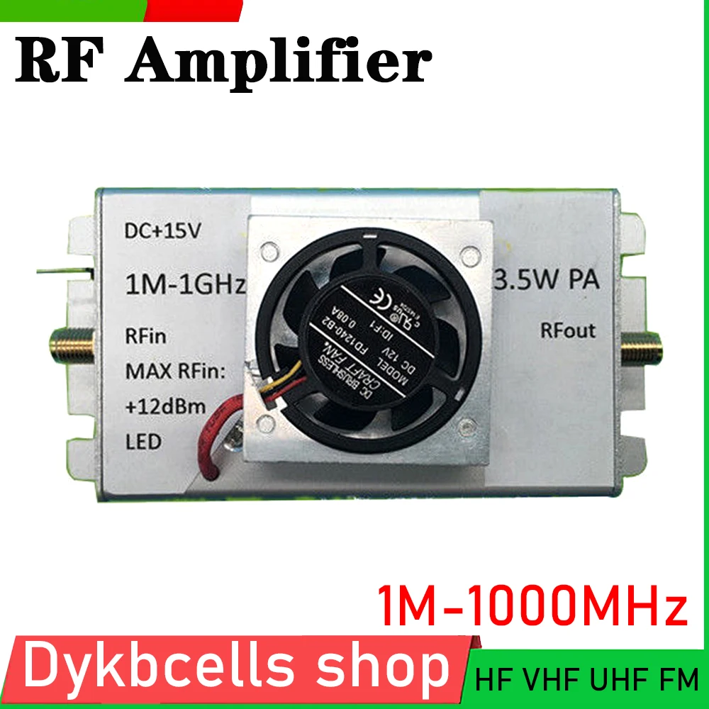 3.5W 1M-1000MHz RF Power Amplifier HF FM VHF UHF FM Transmitter Broadband FOR  RF Ham Radio Amplifier