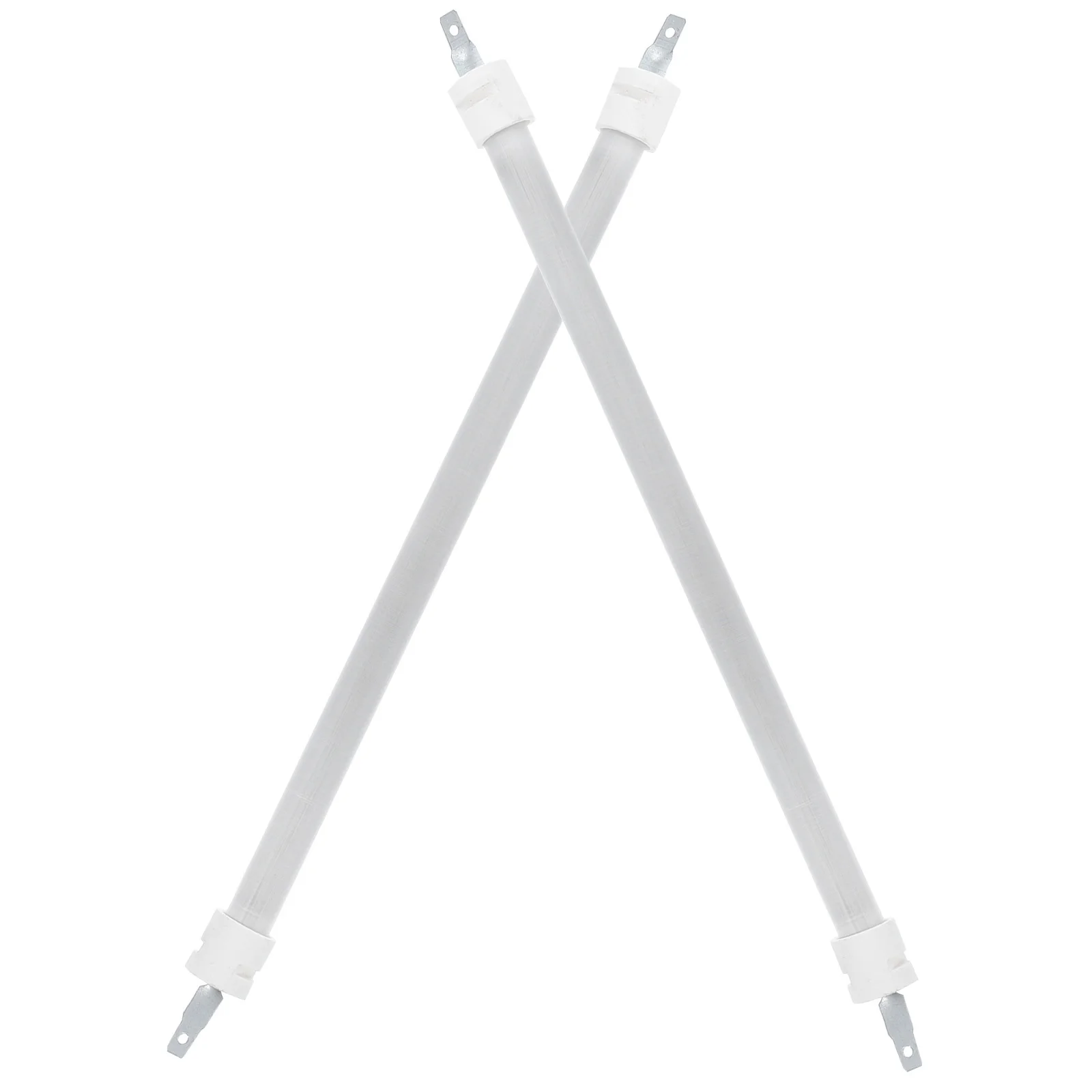 2pcs Heating Tube For Electric Heater Replacement High Temperature Resistant Quartz Rapid Heat Uniform Warmth Compatible With