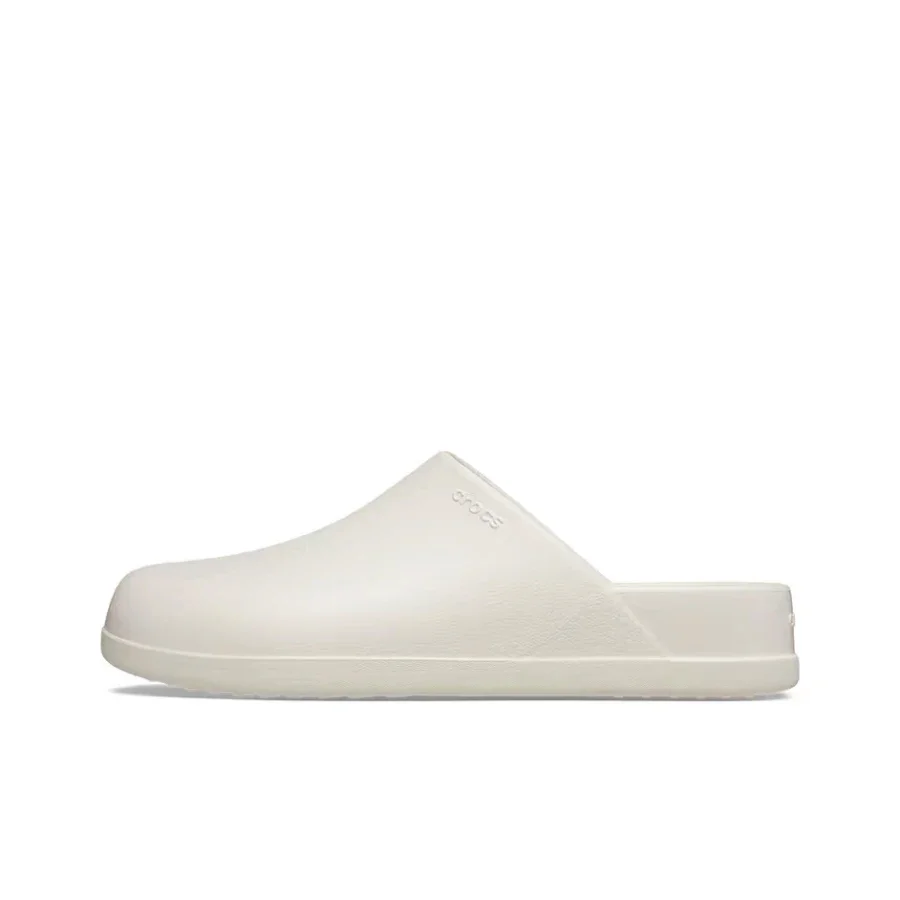 Crocs Dylan Burnished Retro-Style Distressed Chunky-Soled Non-Slip Casual Round-Toe Flip-Flops (Unisex) - White 209366-160