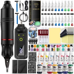 Wireless Tattoo Machine Kit Rotary Tattoo Pen Machine Set with Wireless Power Supply Needles Inks for Tattoo Artist Beginner