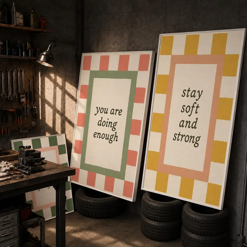 Inspirational words Poster HD Wall Art Home Decor Waterproof Print Bedroom Garage Party Gift