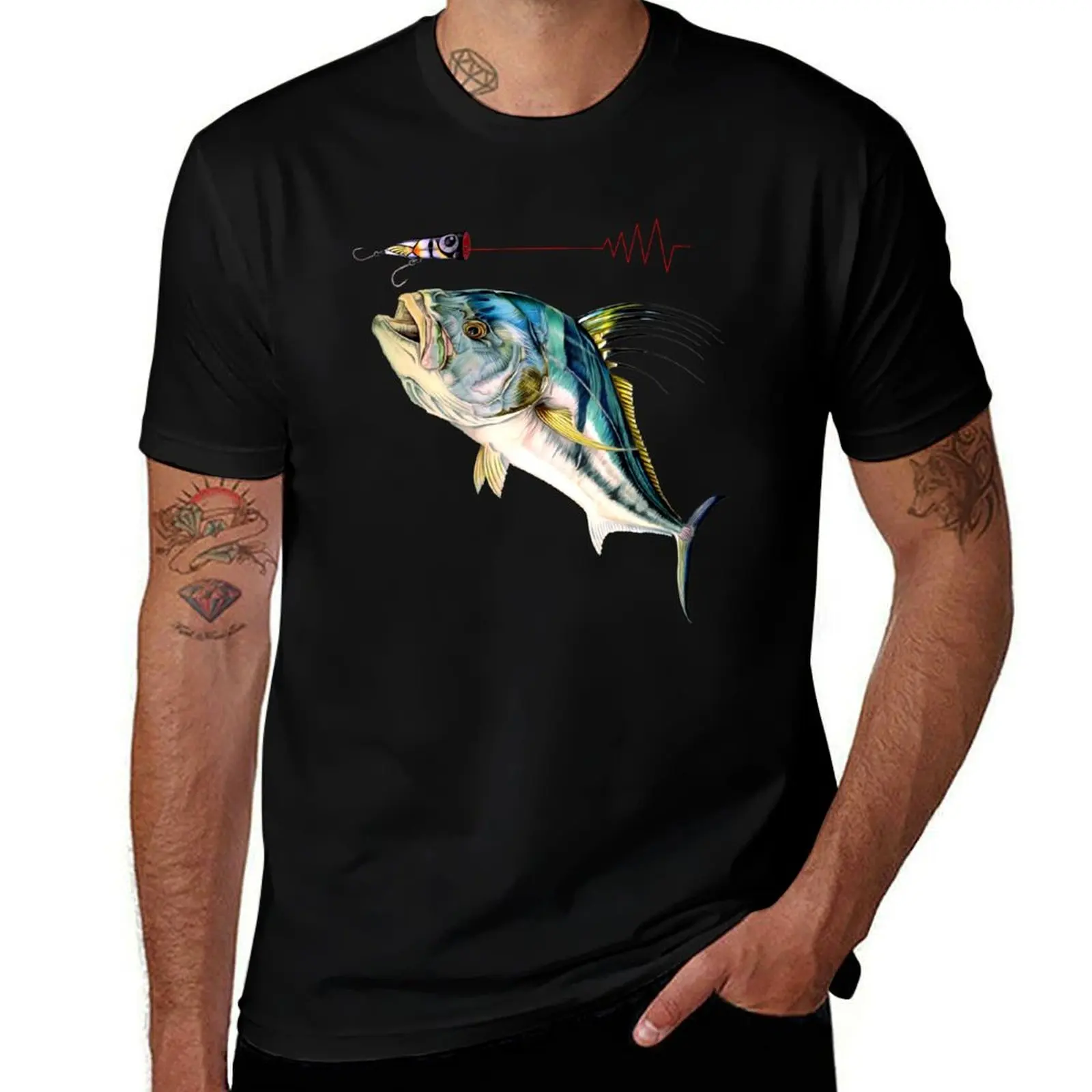 

Rooster Fish T-Shirt man t shirt luxury cotton t shirts high quality