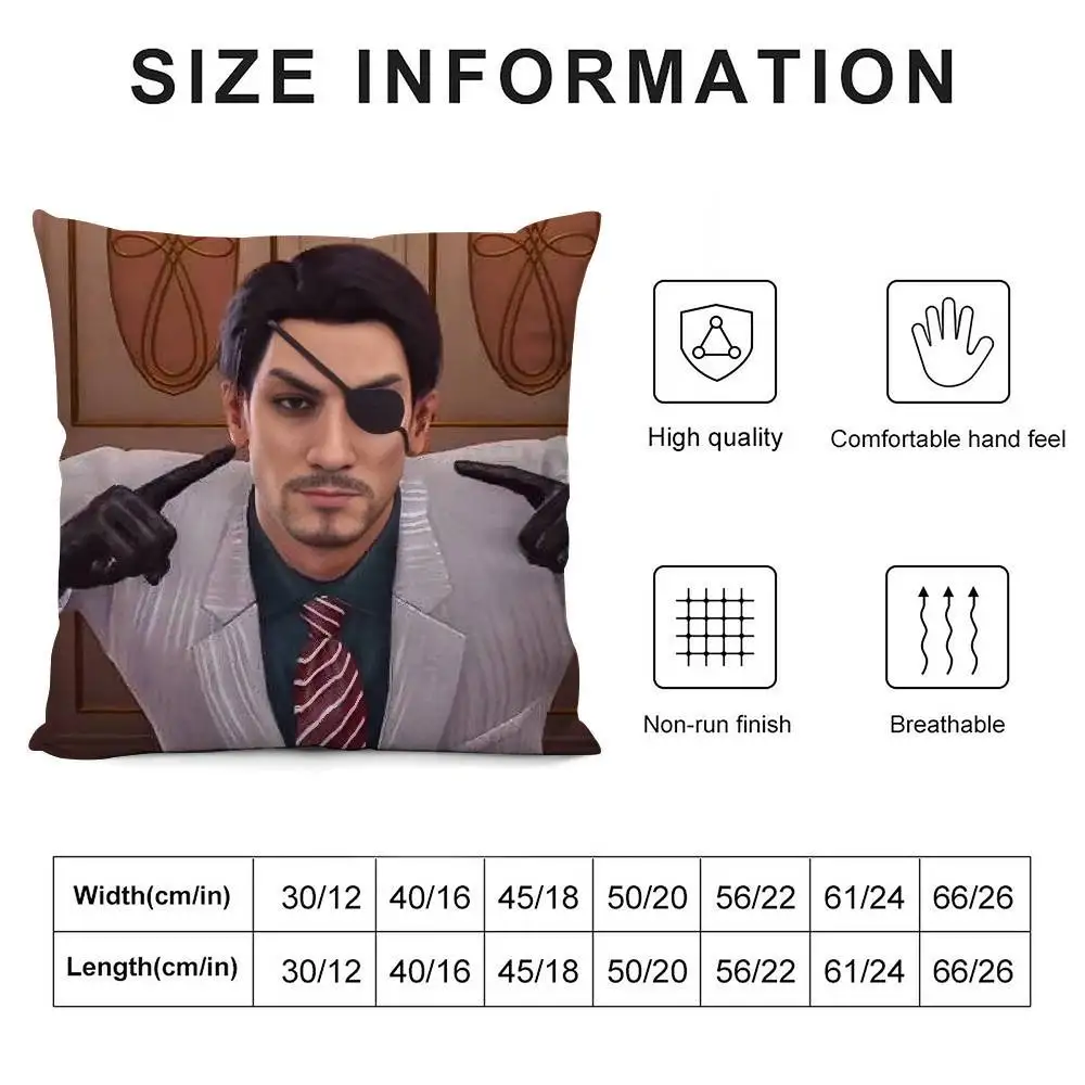 الحب G-Goro Majima Y-Yakuza كيس وسادة ثلاثية الأبعاد طباعة ألياف البوليستر 40*40 سنتيمتر أريكة المنزل رمي الديكور مهرجان هدية