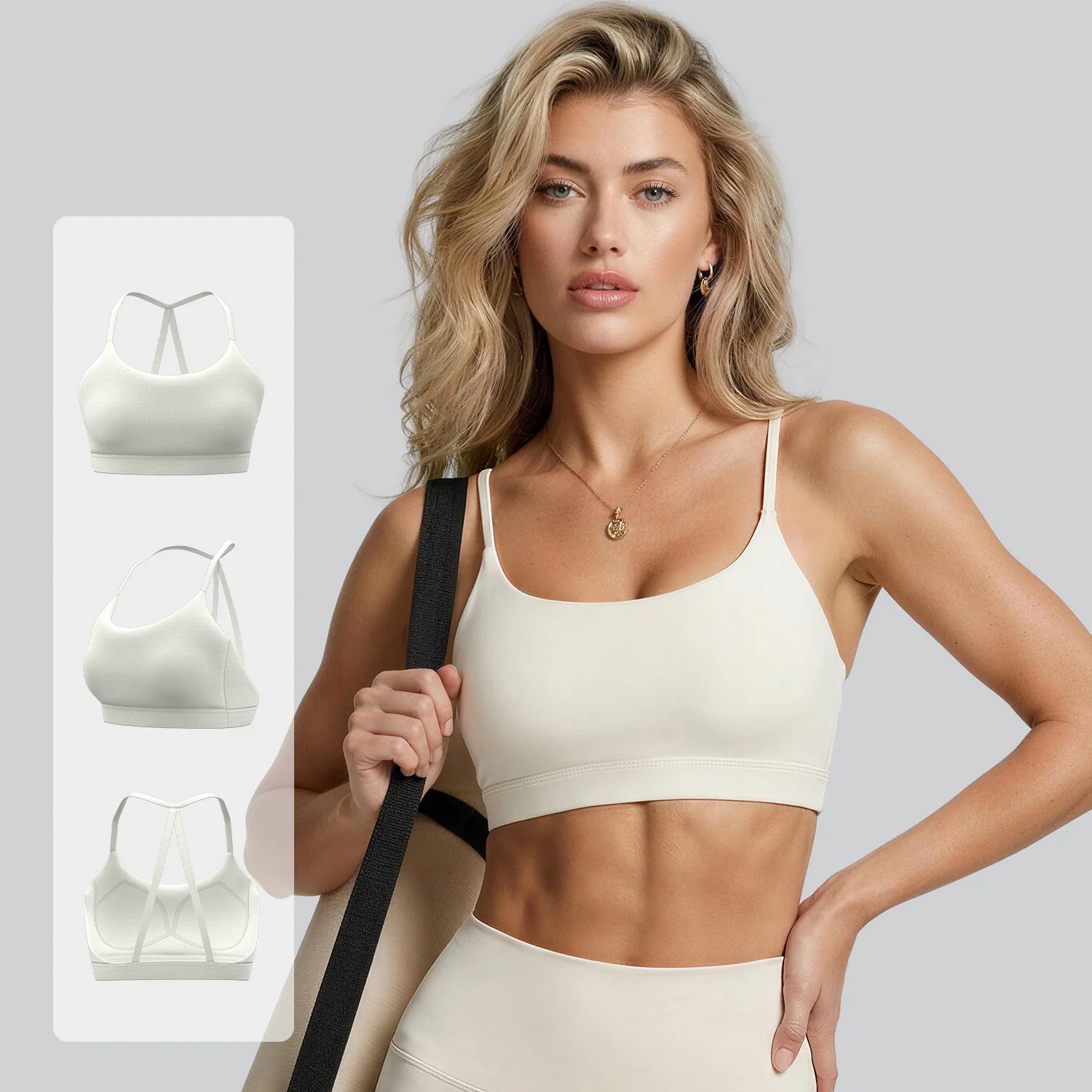 Women Nylon Solid Color Sling Strap Backless Crop Top U Neck Bra Candy Color Tight Sexy Sleeveless Slim Casaul Top 10 Colors