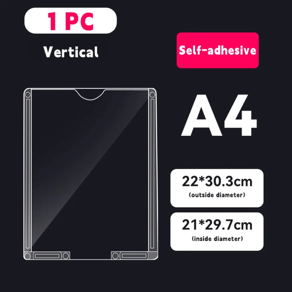 Durable Acrylic Label Holder Clear Self-Adhesive Card Holder Multifunctional Double Layer Photo Frame Supermarket