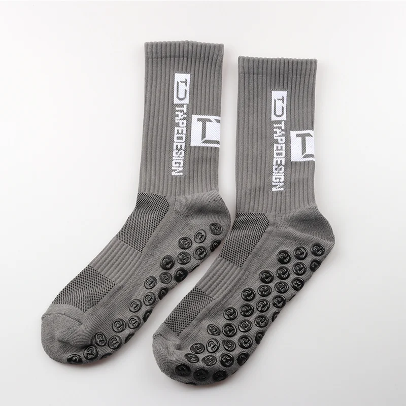 Calcetines de fútbol antideslizantes para hombre y mujer, medias suaves, transpirables y gruesas, parte inferior de toalla, deportes, ciclismo