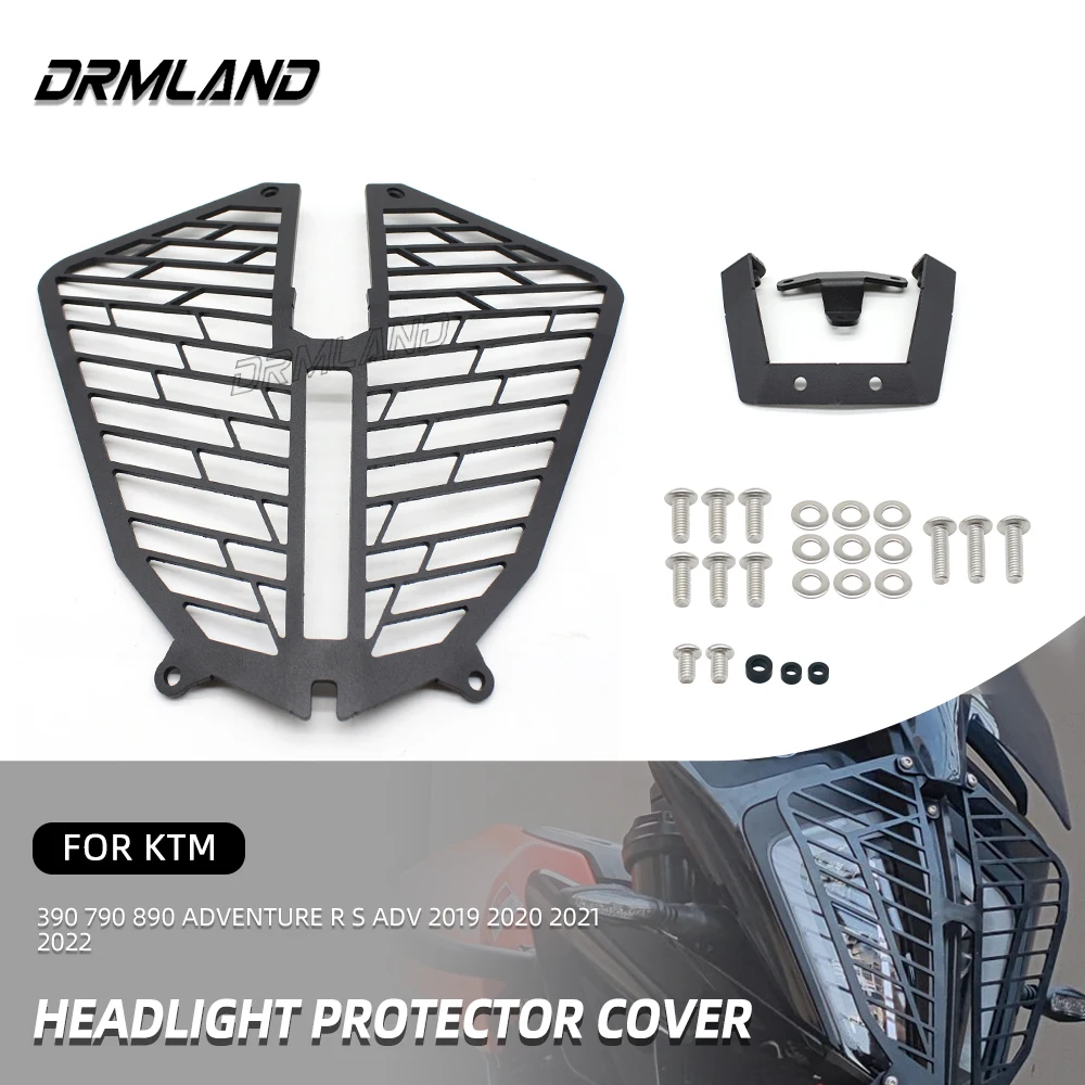 For 390 790 890 Adventure R S ADV Motorcycle Headlight Protector Guard Lense Cover Grill Head Light Cover Shield Protection