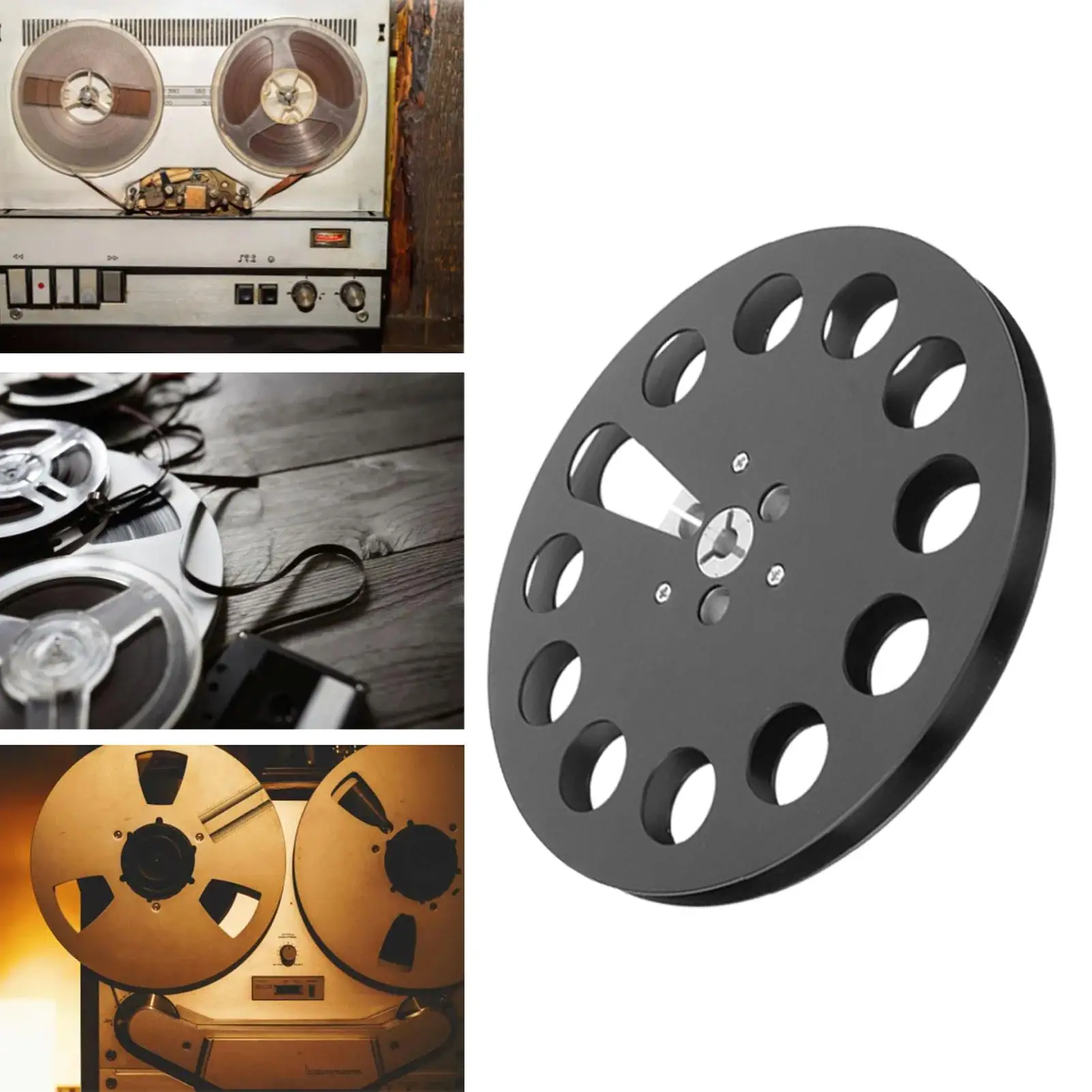 7 Empty Tape Reel 11 Holes Universal Aluminum Alloy Sound Takeup Reel