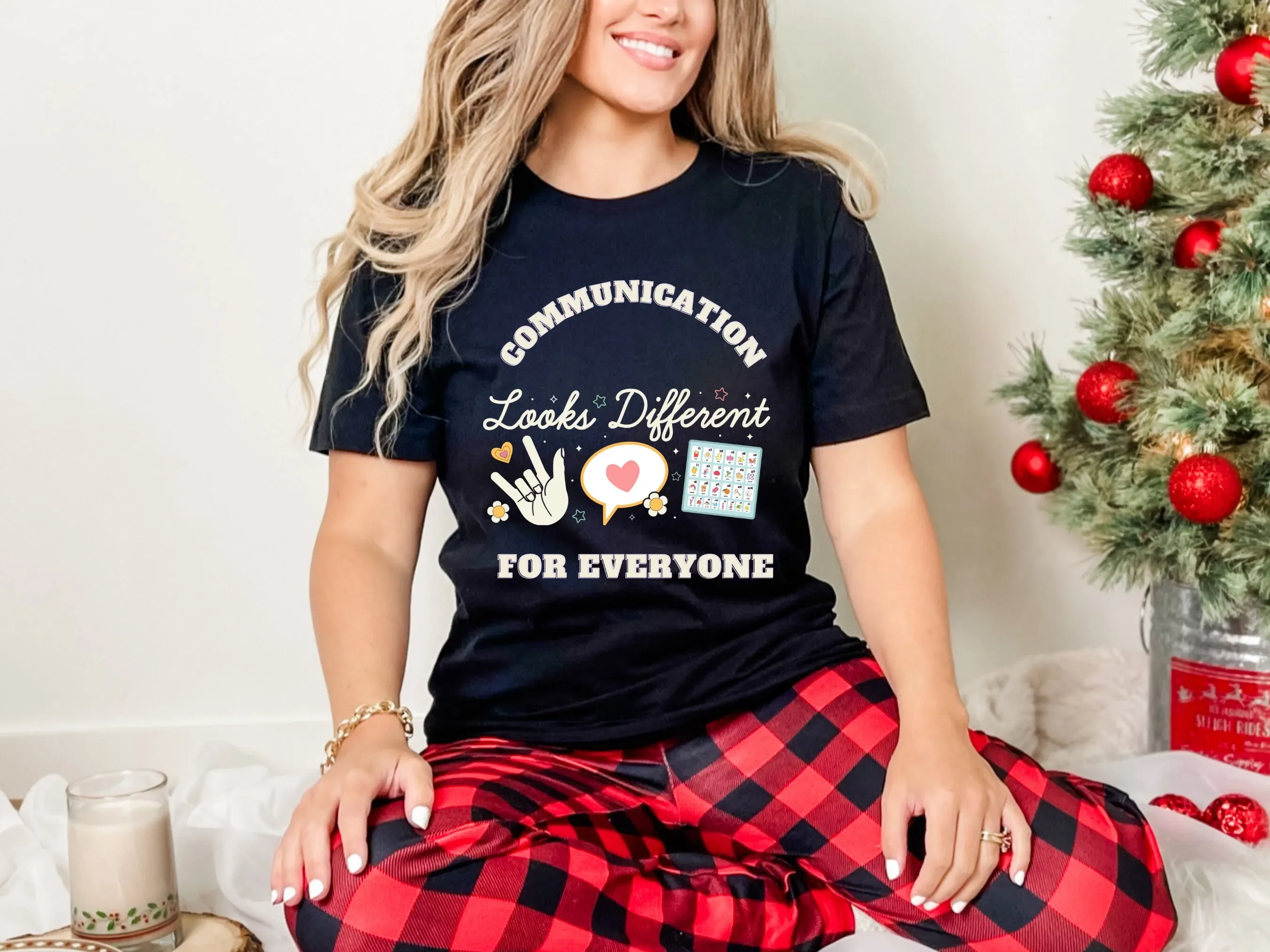Communication Looks Different For Everyone T Shirt Speech Therapy Pathologist Slp Aac Speechie Slpa