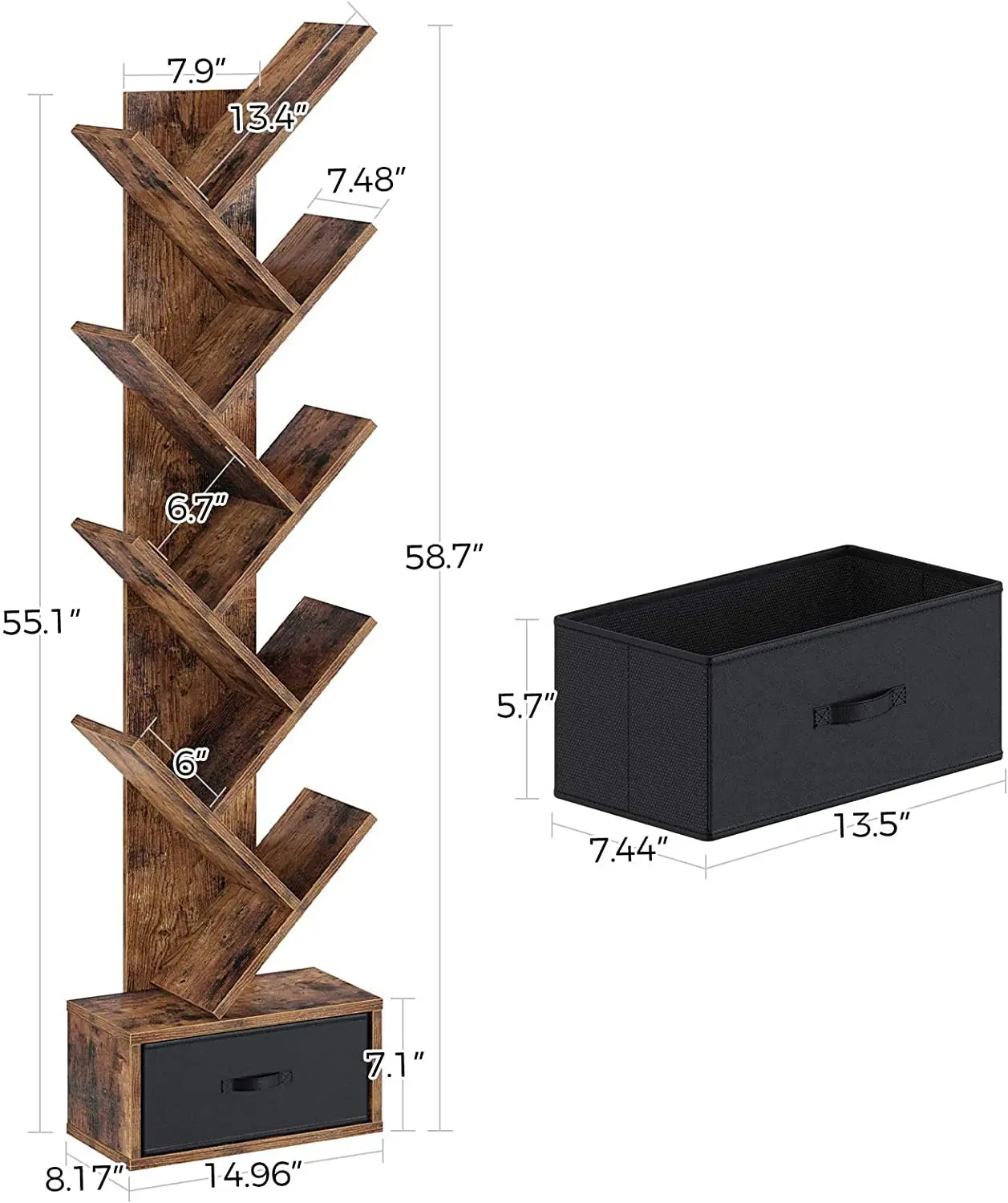 Wood Bookcase Small Living Room Modern Wholesale Display 8 Book Shelf Traditional Wood Bookcase Short image 6