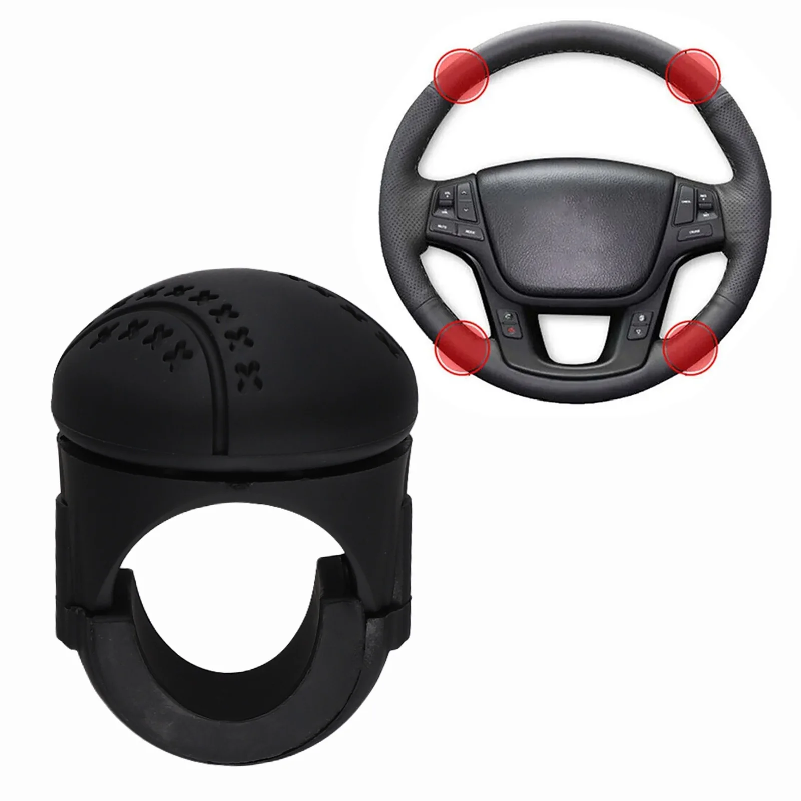 Car 360 Degree Duty Anti Slip Steering Wheel Cover Spinner Knob Handle Booster Grip Hand Control Protective Ball For 360