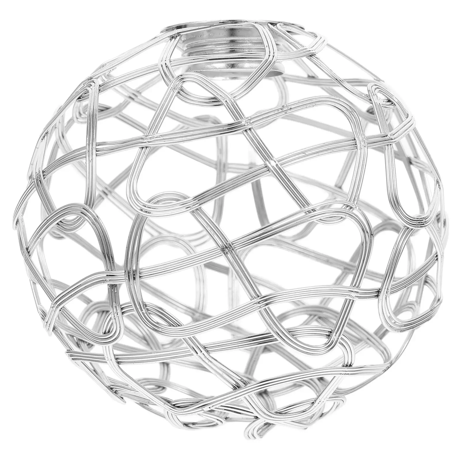 Vintage Metal Lampshade Hollow Round Wire Basket Industrial Pendant Light Cover Farmhouse Ceiling Fixture