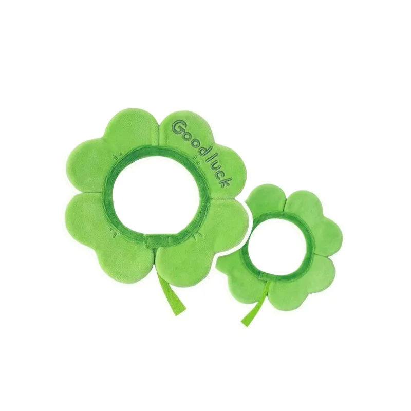 Adorable Joke Bear Doll Clothes Four Leaf Clover Headwear 10cm Cotton Doll Clothes Four Leaf Clover Cotton Doll Accessories