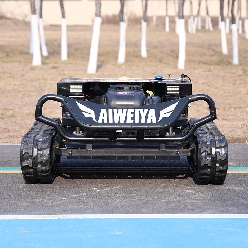 

Customized all-terrain remote-controlled tracked lawn mower, zero-rotation grass crushing and returning machine for orchards