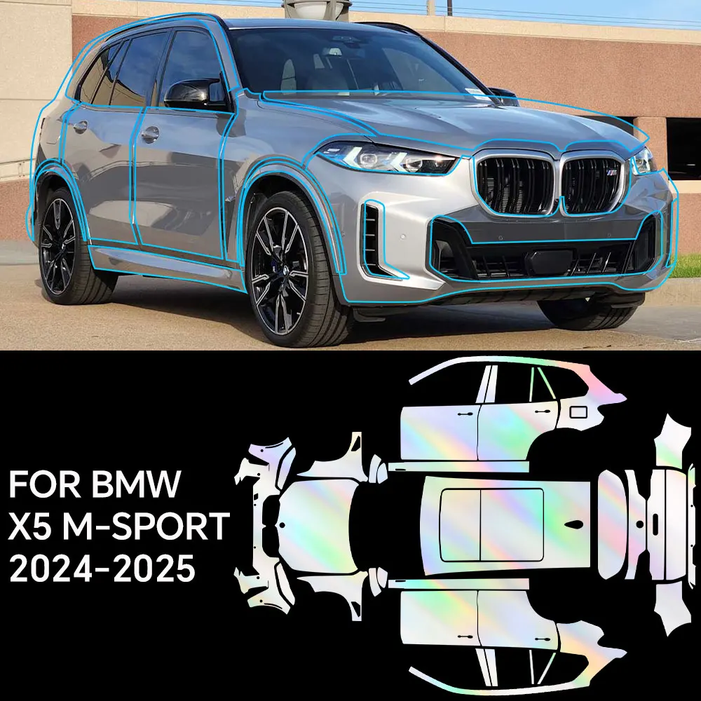 

For BMW X5 M SPORT Drive40 M60 2024 Full Vehicle Clear Bra PPF Paint Protection Film 8.5Mil TPU Transparent Anti Scratch Kit
