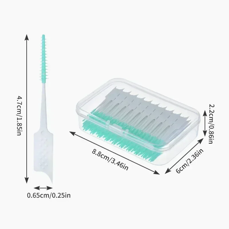 20pcs Interdental Brushes Dental Soft Toothpicks Brush Between Teeth with Thread Disposable Orthodontic Oral Cleaning Tools