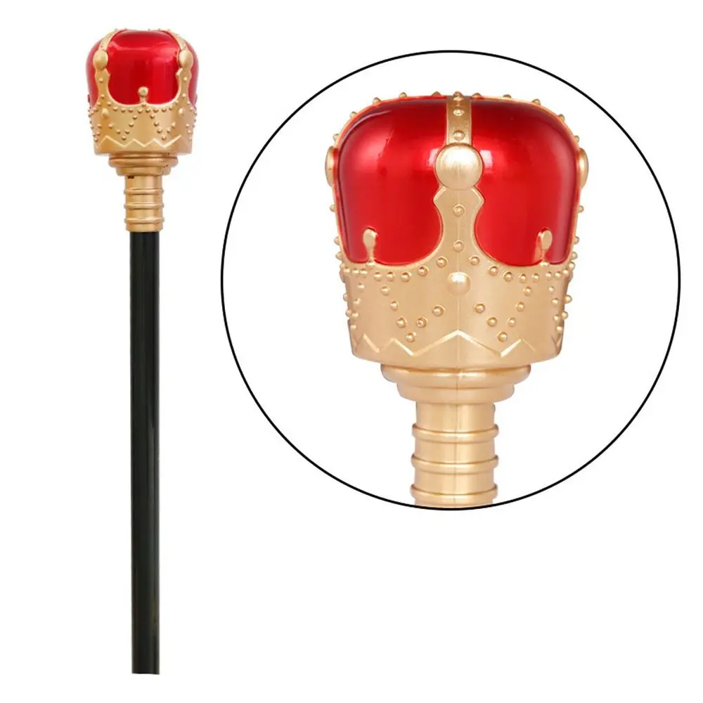 Cetro de Plástico de Alta Calidad para Rey y Reina, Color Rojo/Azul, Bastón de Príncipe y Princesa, Accesorios de Cosplay, Disfraz de Halloween, Varita de Mano para Niño