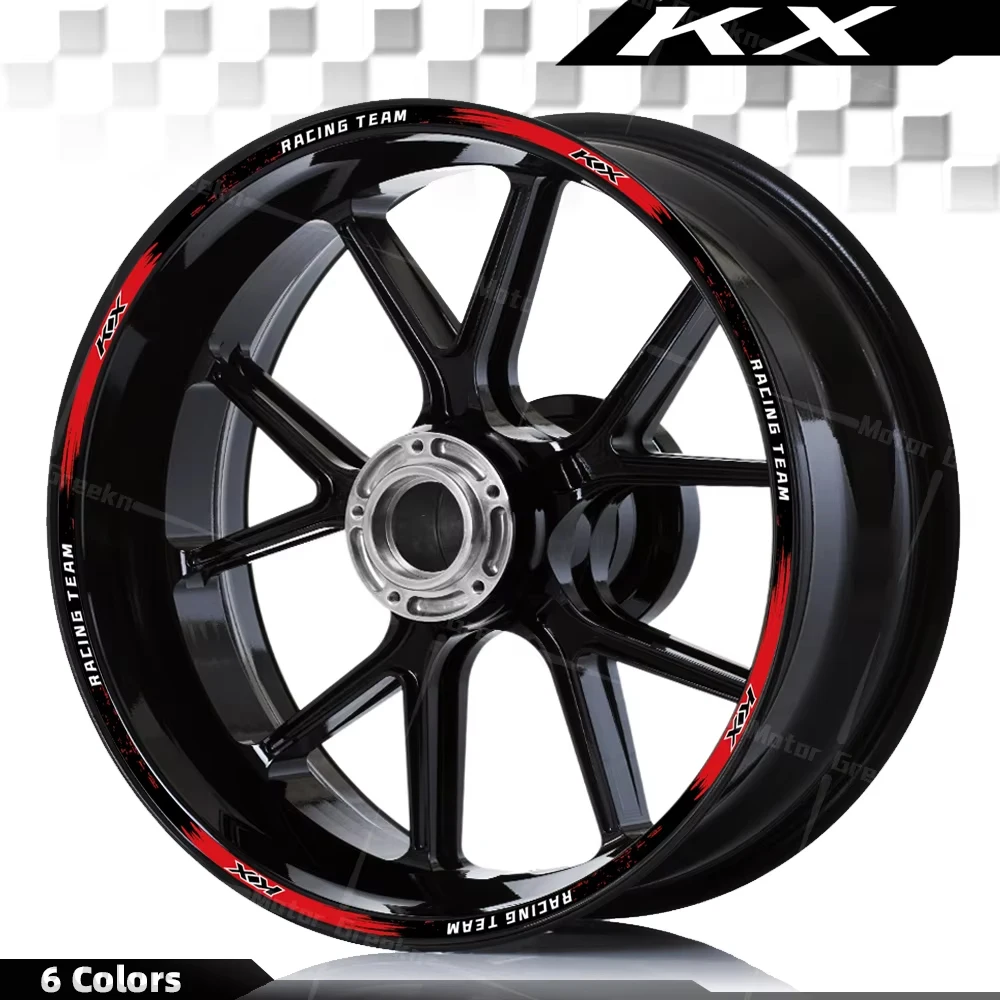 

Для KX 125 Kx 250 kx 450 500 250X 450x KX 250F KX450F Аксессуары для мотоциклов Светоотражающая наклейка на обод колеса Полосатая лента Наклейка