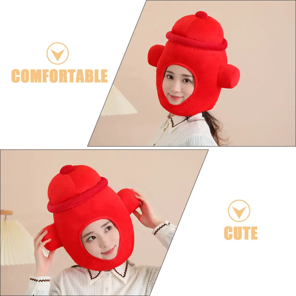 

Fire Hydrant Cosplay Hat PP Cotton Stuffed Headgear Comfortable Easy to Clean Perfect for Festivals Parties and