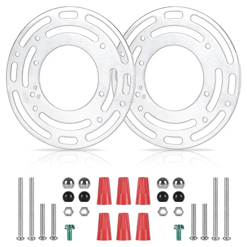 AB11-4 Pack Light Fixture Mounting Brackets, Ceiling Light Mounting Plate, Wall Light Mount Blocks With Screw And Nuts