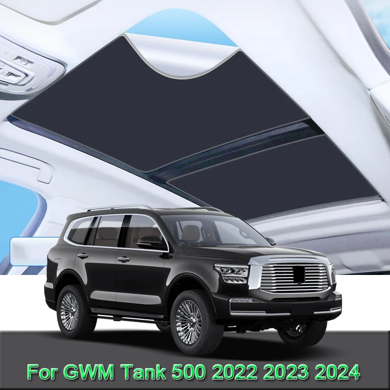 

For GWM Tank 500 2022 2023 2024 Car Electrostatic Adsorption Sunroof Sunshade Heat Insulation Skylight Sticker Auto Accessory