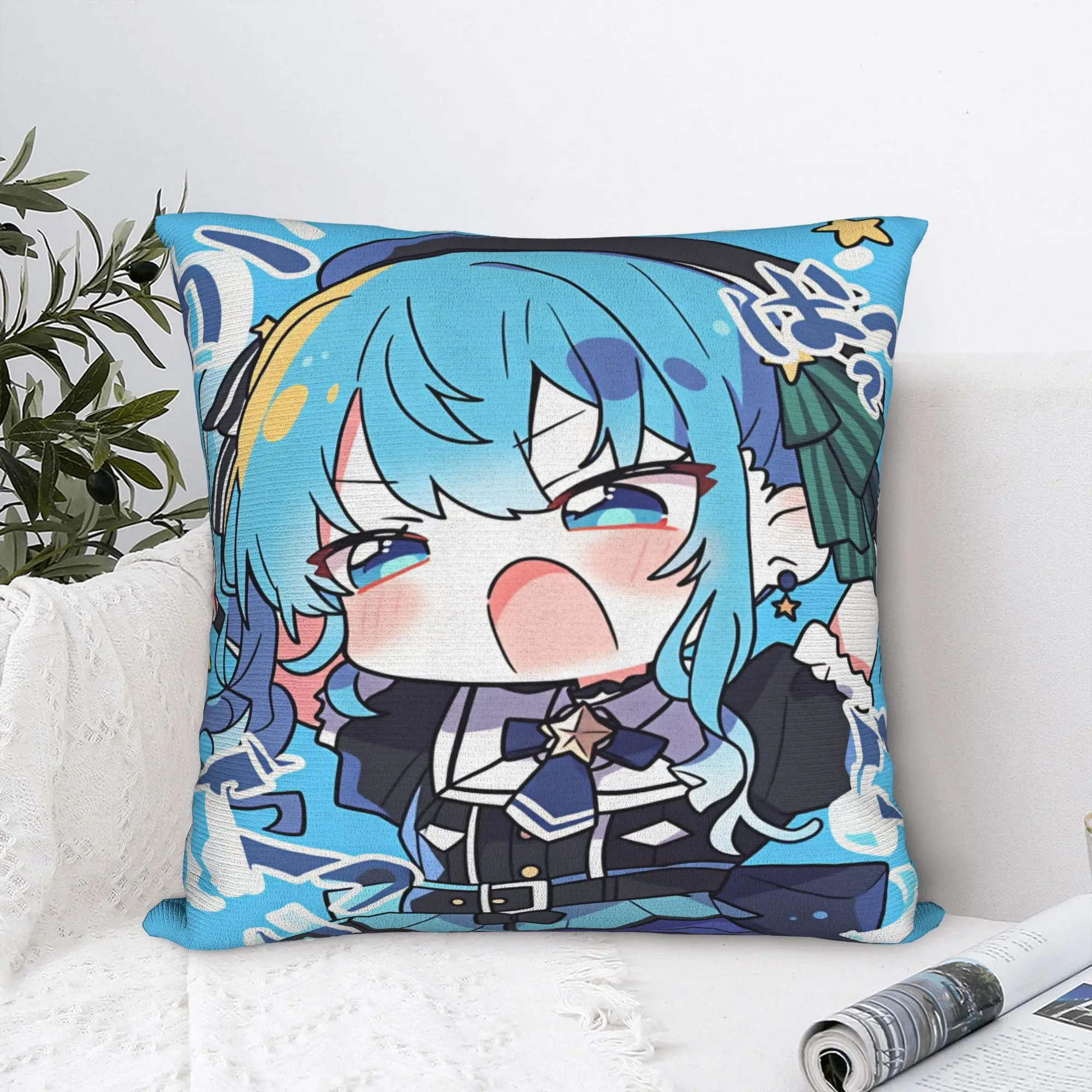Anime Singer Idol H-Hololive SuisE Pillow Cover For Office Car Home Decor Kawaii Pillowcases