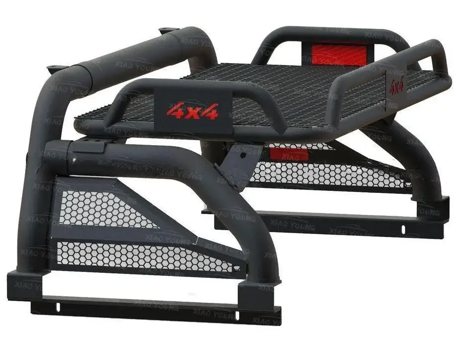 Pastilla negra Universal 4x4, accesorios para coche, otros accesorios exteriores, barra antivuelco de hierro para Hilux Ranger Navara NP300 Frontier 006