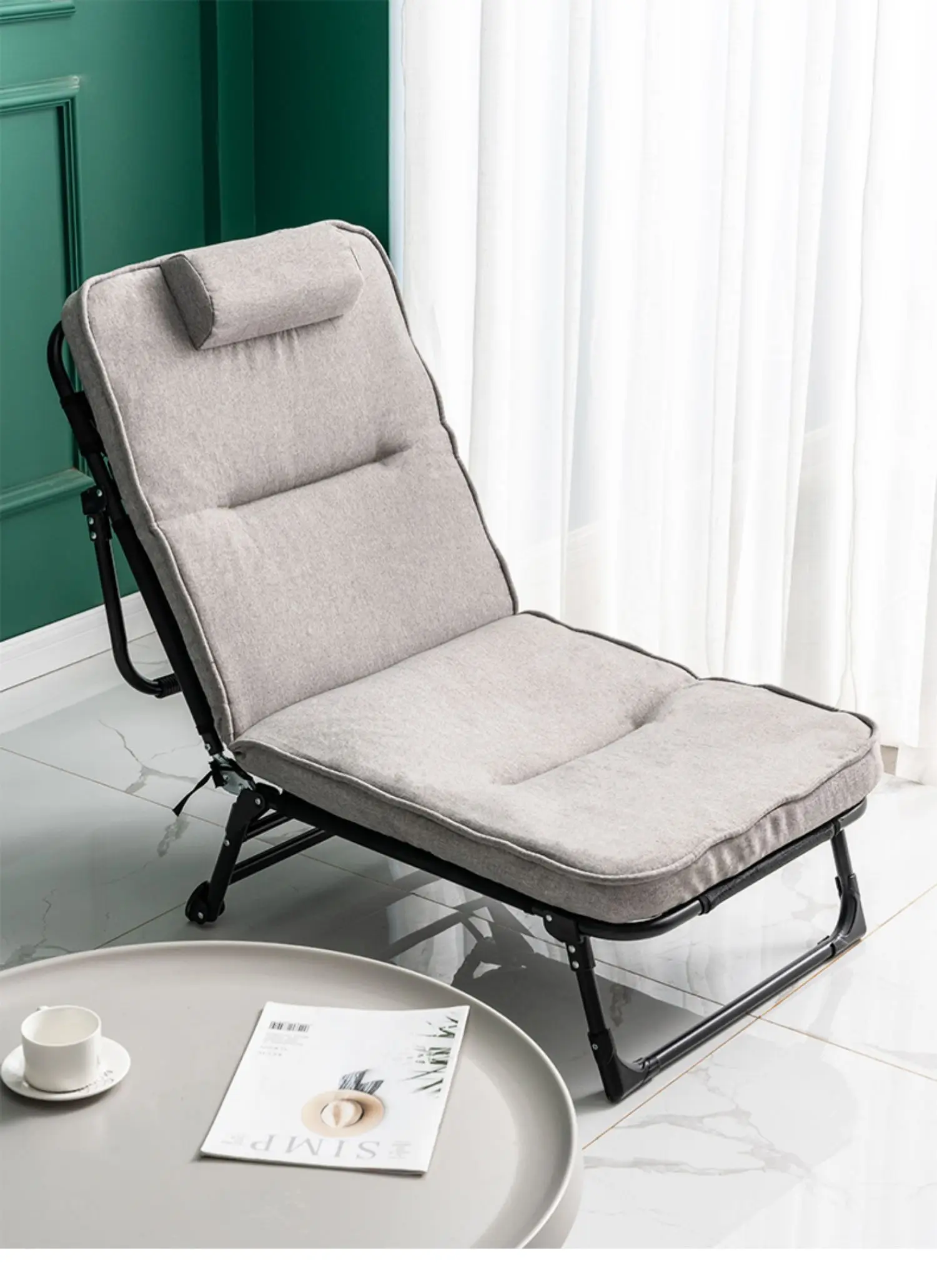 

‌ Складное кресло для офиса и дома — портативное кресло с регулируемой спинкой, легкое для путешествий, поддержка беременных