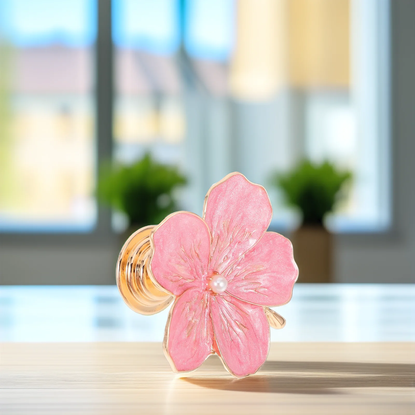 مقبض درج معدني على شكل زهرة، مقبض سحب للخزانة من سبائك الزنك للأثاث، ترقية ديكور المنزل، مقبض خزانة سهل التركيب #6