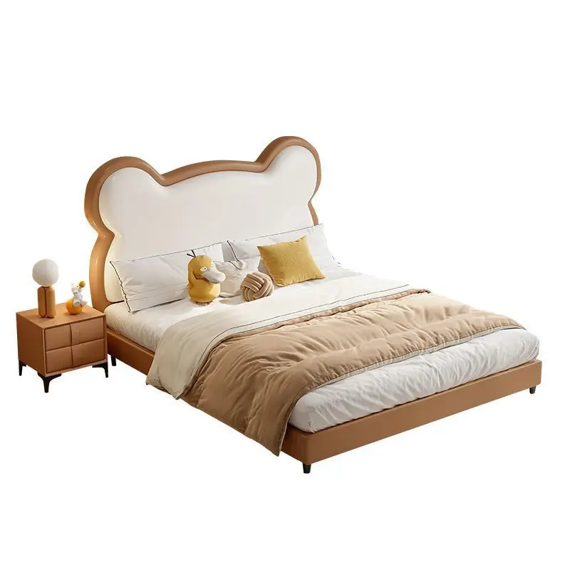 

Solid wood simple wind household air pressure storage bed 1.2 meters single double princess bed with drawers