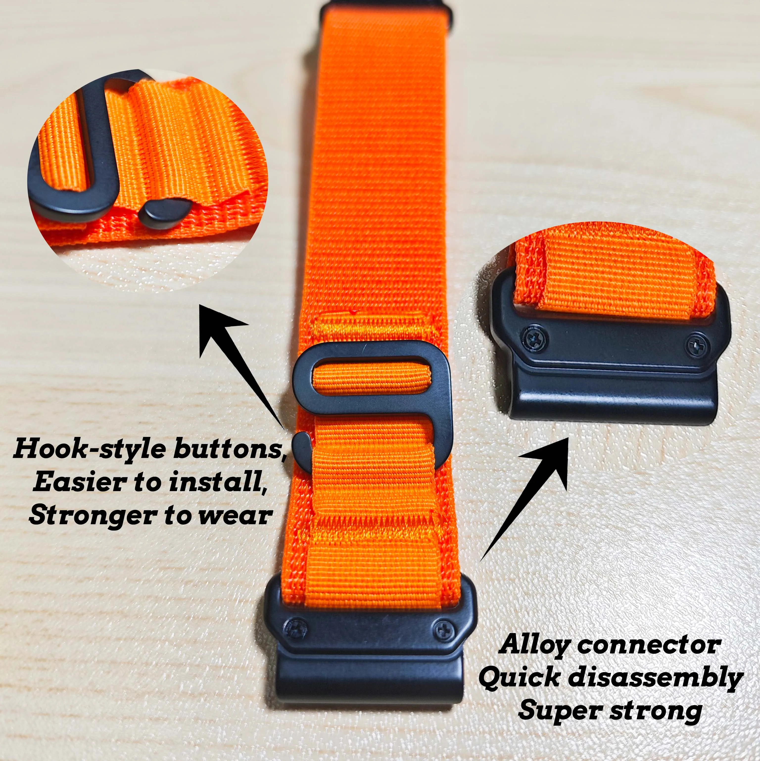 Nylon Watch Strap for Garmin Fenix5/5X Pro Fenix 6/6X Pro Fenix 7/7X 7X Solar Strap Fenix 8/8X Quickfit 22/26mm Replace The Belt