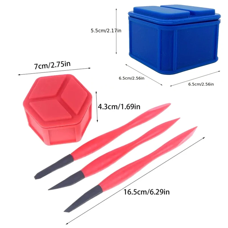 مجموعة فرش غراء السيليكون الاحترافية - أدوات يدوية لأعمال النجارة، مجموعة مكونة من 4 قطع