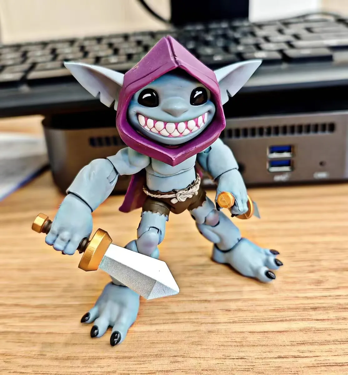 Hot Kid Goblin Series Action Figure Model Toy 1/12 Scales 4inches Collectible Figurine Cute Naughty Doll Gift Ornament