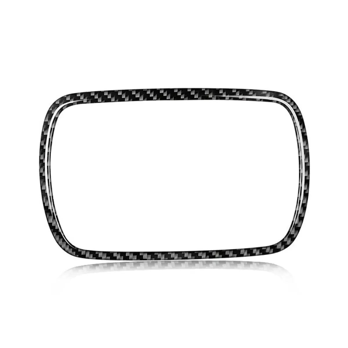Compatible 5 Inches Car Navigation Panel Bezel Real Hard Carbon Fiber Trim Sticker for 500 595 2010-2015