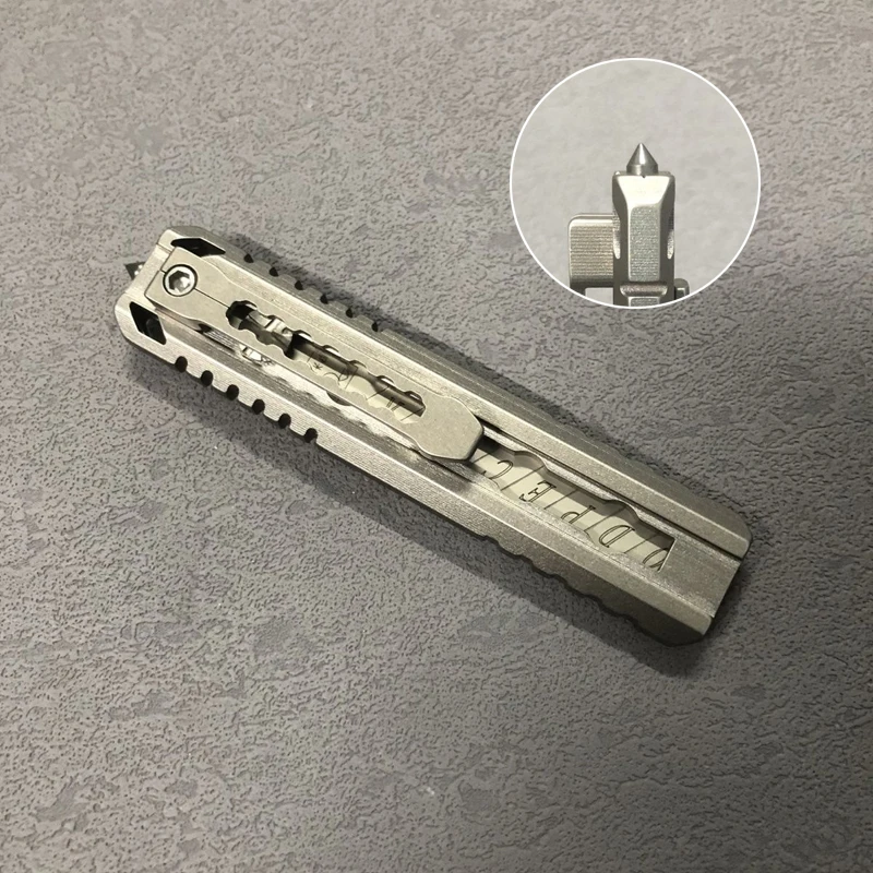 

Outdoor Portable EDC Multifunctional Titanium Alloy Art Knife Camping Car Emergency Cutting Window Breaking Tool
