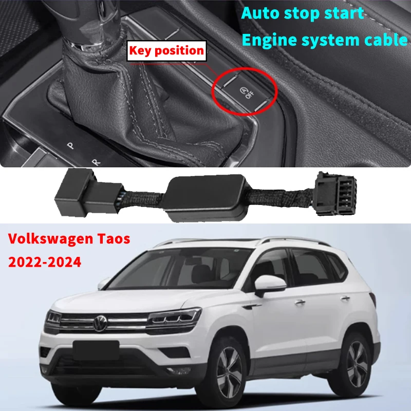 

For VW Volkswagen Taos 2022-2024 Car Automatic Stop Start Engine System Off Device Control Sensor Plug Stop Cancel