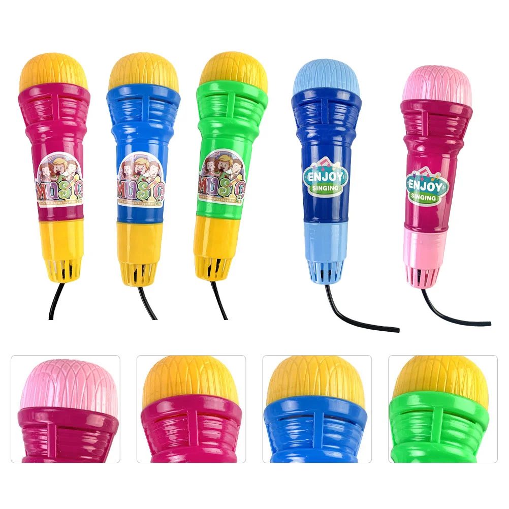 5 Pcs Echo Microphone Toy Wireless Microphones for Kids Educational Puzzle Musical Instrument Child Simulated Plastic Toddler