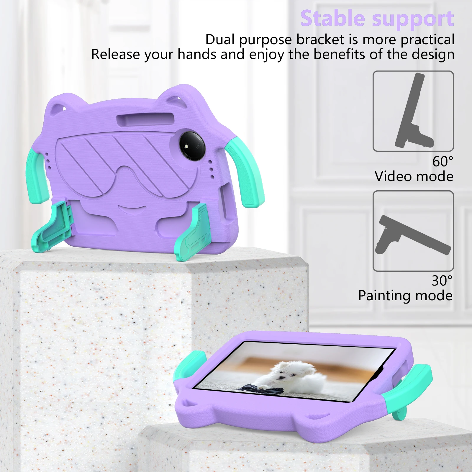 

Cartoon EVA Case For TCL TAB 8 NXTpaper 5G 2025 gen2 2024 Tablet protective case with Kickstand convenient for carrying by hand