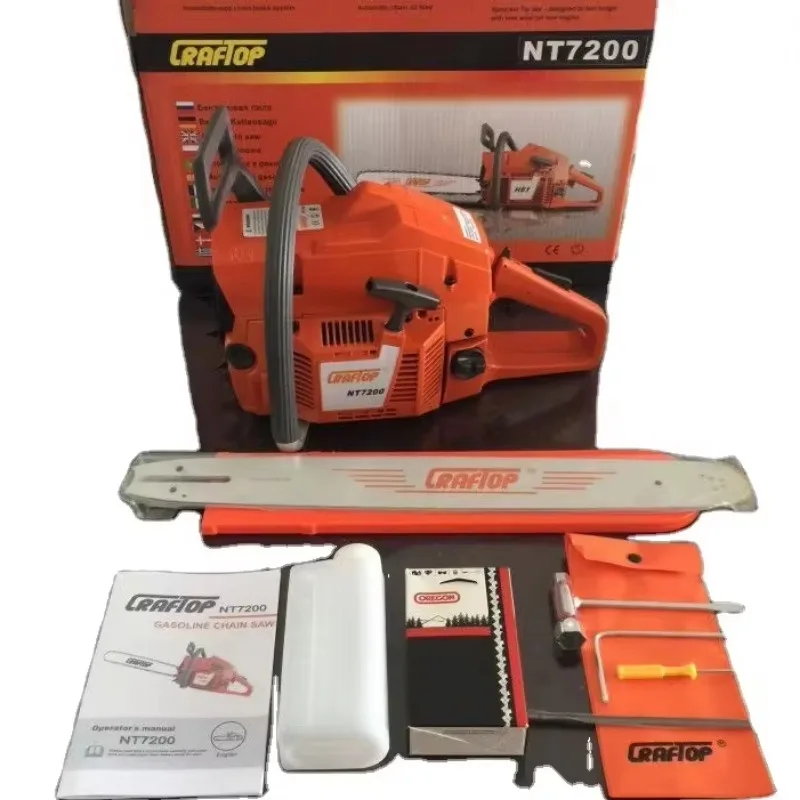 Durable Outdoor 272 Model 72cc Wood Cutting Chainsaw With 20'' 22'' 24'' Guide Bar