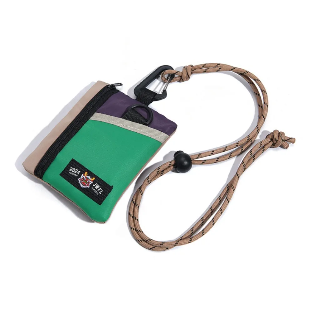 Tempat Kartu Nilon Baru Tali Leher Tali Penyandang Kartu Kredit Bisnis Kartu ID Dompet Lencana Dompet Koin Kantong Tas Kartu Bus Siswa