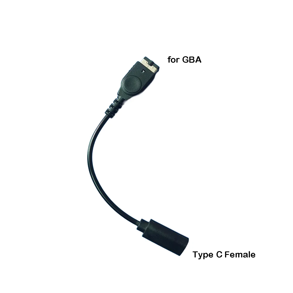 كابل شحن أنثى من النوع C لنينتندو GBA SP USB C سلك إمداد الطاقة لخط وحدة التحكم في الألعاب سلك الشحن المتقدم من Game Boy